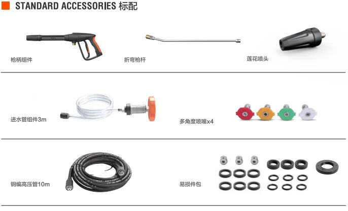亿力汽油动力高压清洗机YLQ8020G标准配件